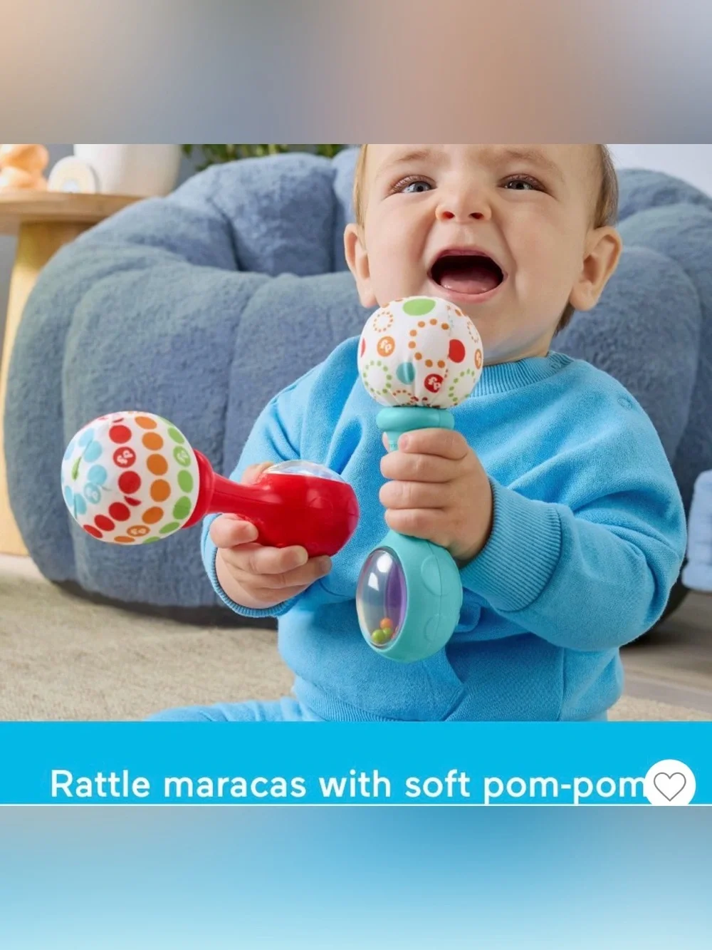 •FISHER PRICE•BNWT/BNIB TAMBOURINE & MARACAS 3-PIECE TOY GIFT SET AGE 3+ MONTHS
